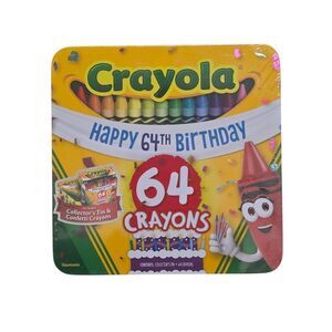 Crayola 64th Birthday Collectable Crayon Tin